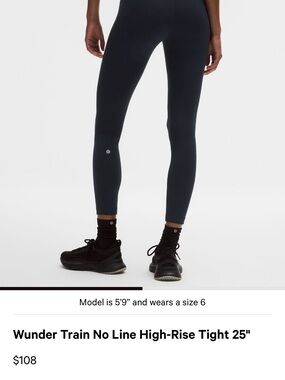 lululemon Wunder Train No Line High-Rise Tights — Black